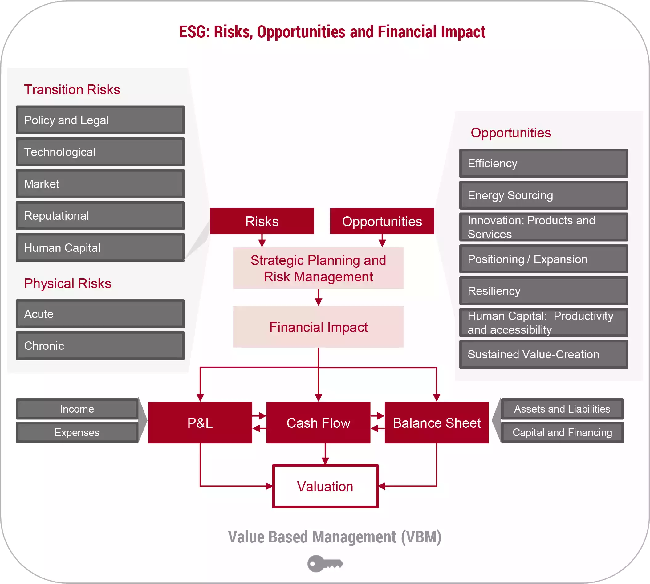 ESG Risks, Opportunities and Financial Impact Flow Chart