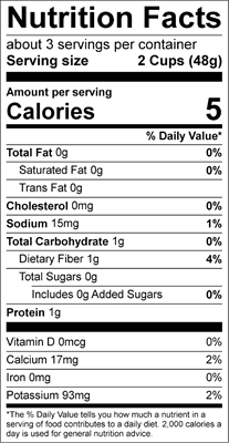 Baby Green Leaf Nutrition Facts