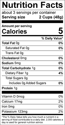 Spring Mix Nutrition Facts