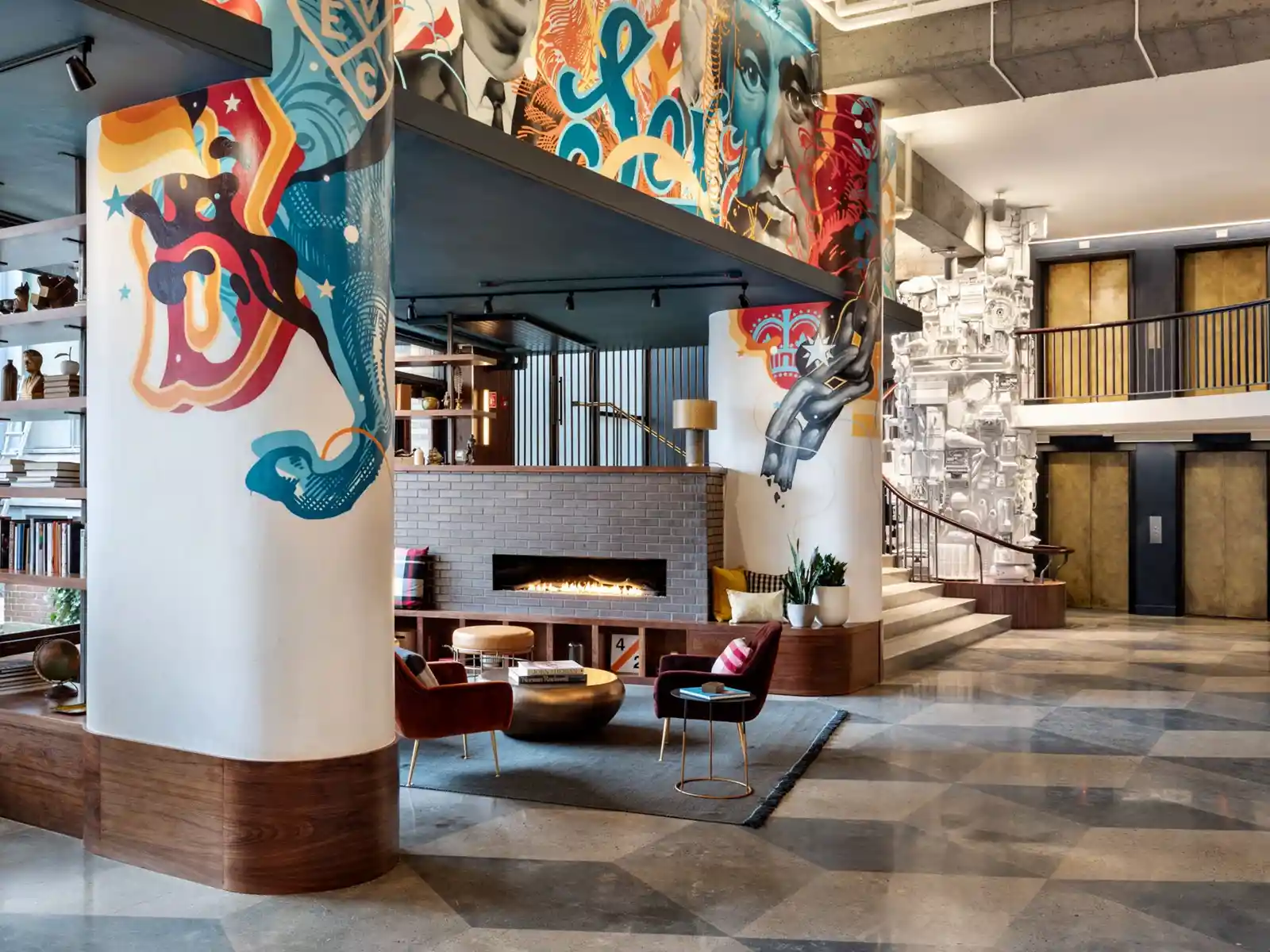Lounge Space in Lobby of The Revolution Hotel