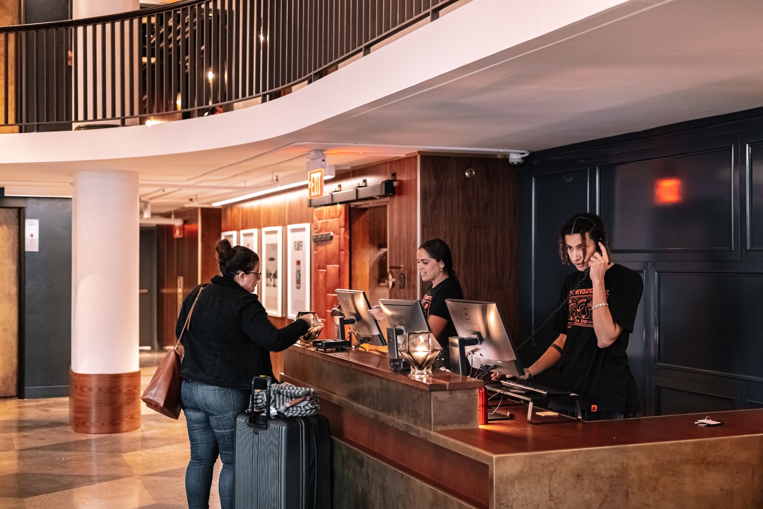 Lobby in the revolution hotel boston