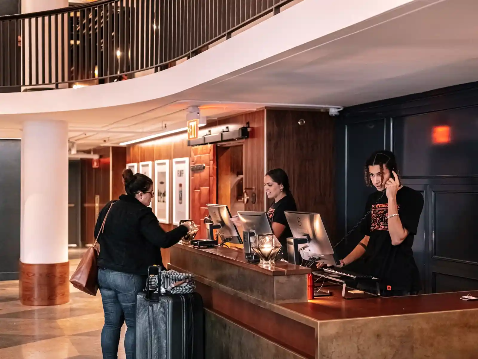 Lobby in the revolution hotel boston