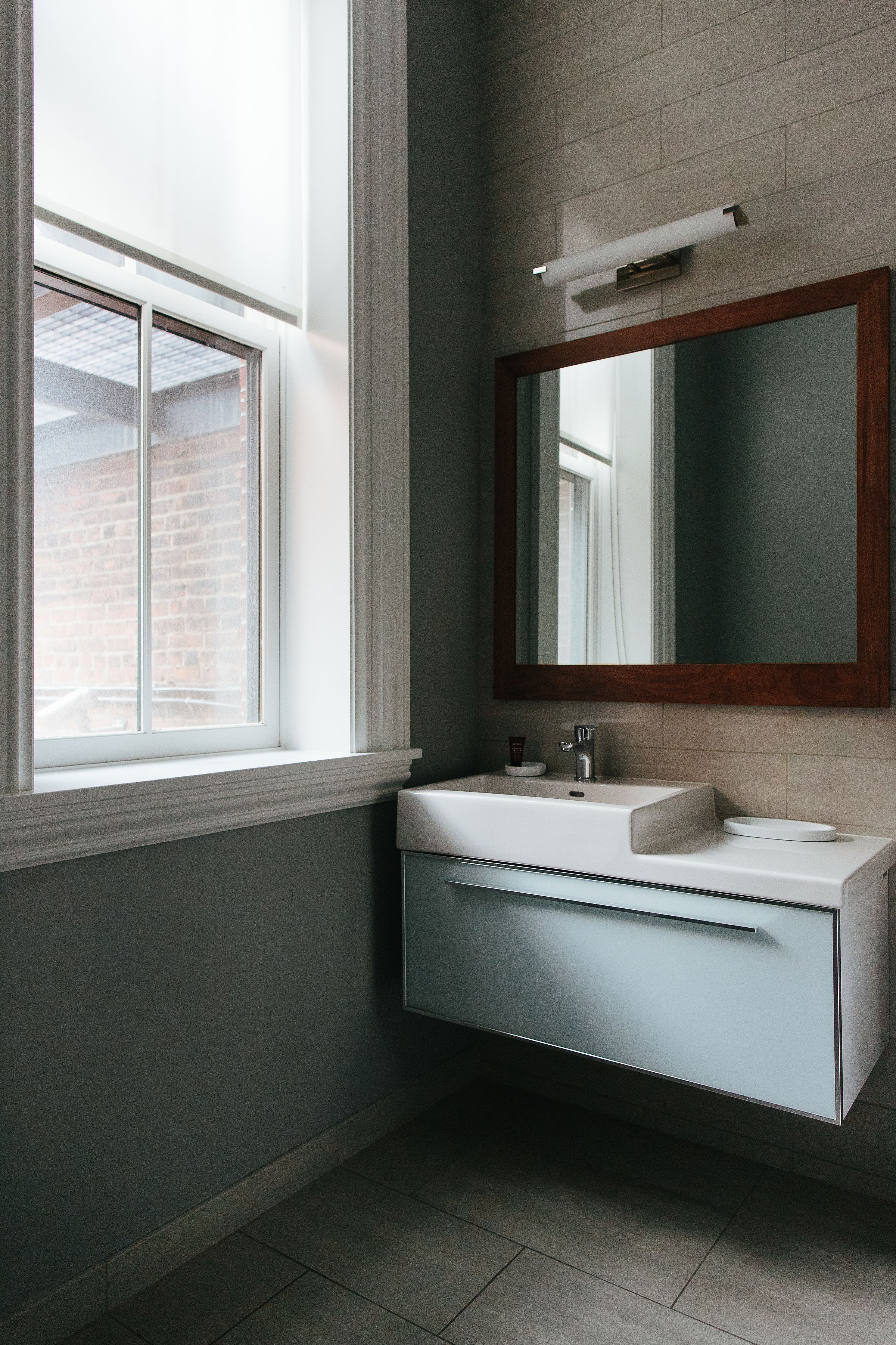 Bathroom in loft style room