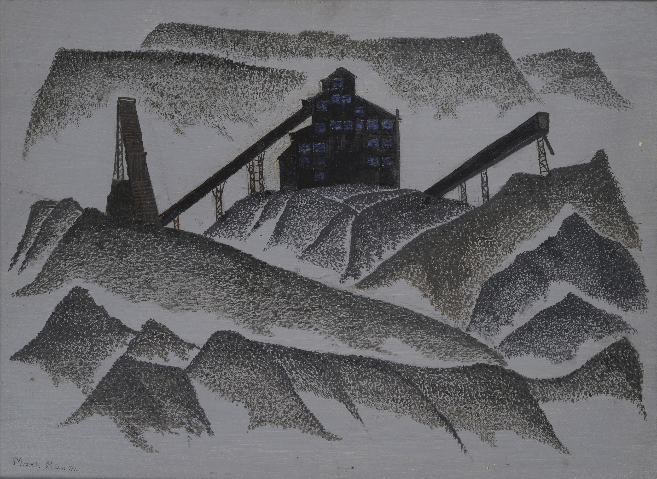 Mark Baum Centralia, 1951 Oil on Canvas 18x24 inches