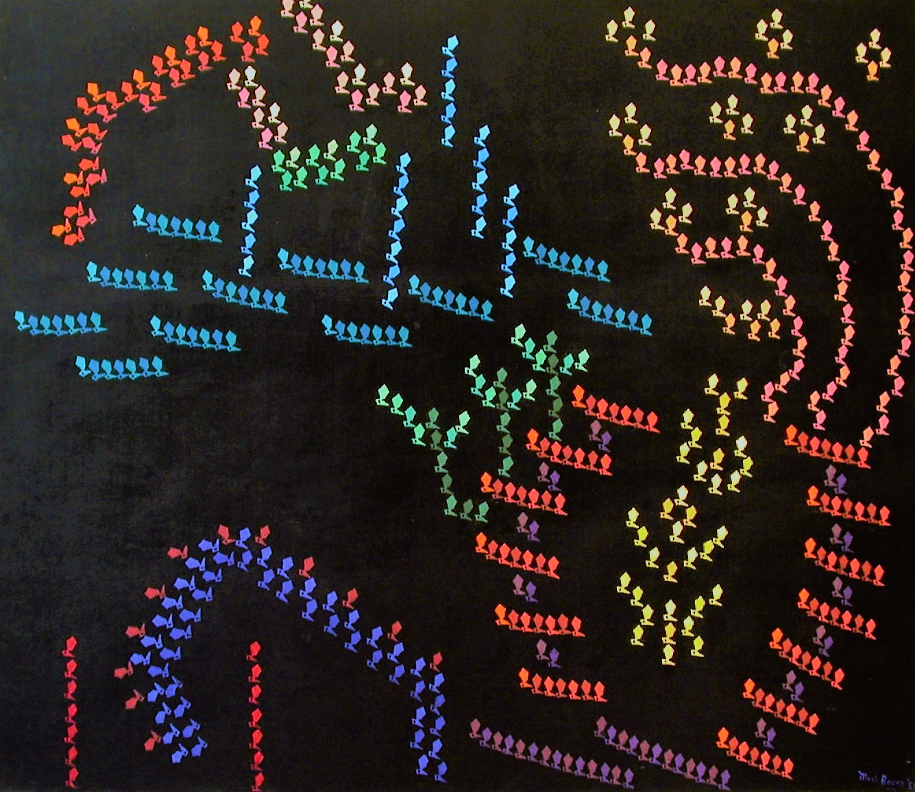 Mark Baum Pursuit, 1985 Acrylic on Canvas 60 x 70 inches