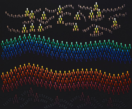 Mark Baum Greetings from the Universe, 1988 Acrylic on Canvas 60 x 72 inches