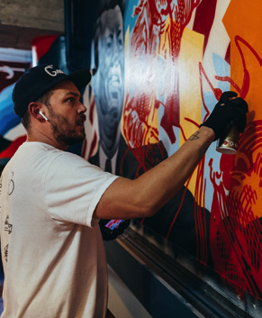 Foyer Mural at The Revolution Hotel