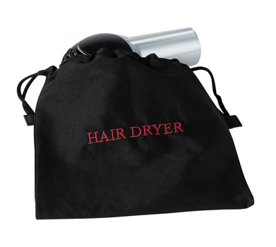 Hair Dryer Bags (Black w/Red Stitch) product