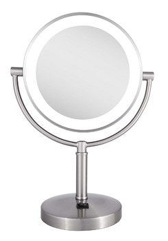 Laguna LED Lighted Round Vanity Mirror, 5X/1X - Chrome product