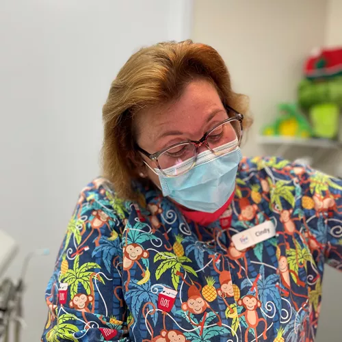 Image of Cindy (Dental Hygienist) Working
