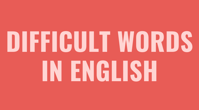 Difficult Words in English Image