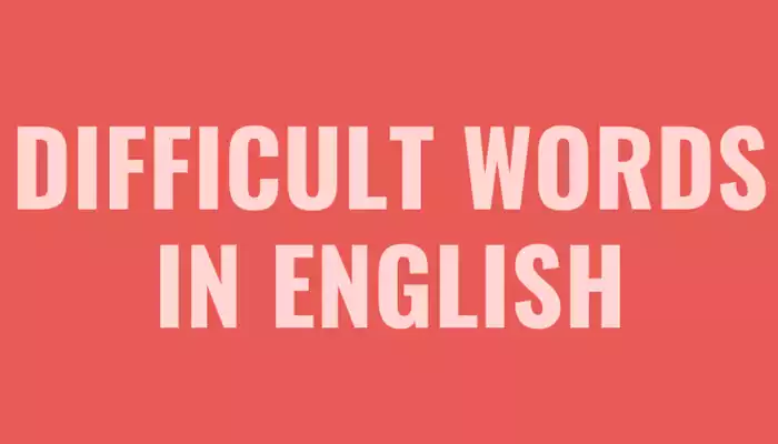 Difficult Words in English Image