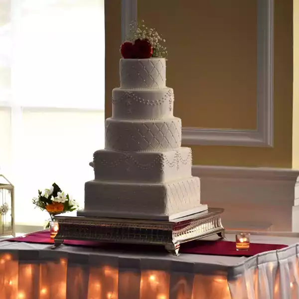 tiered cake on table