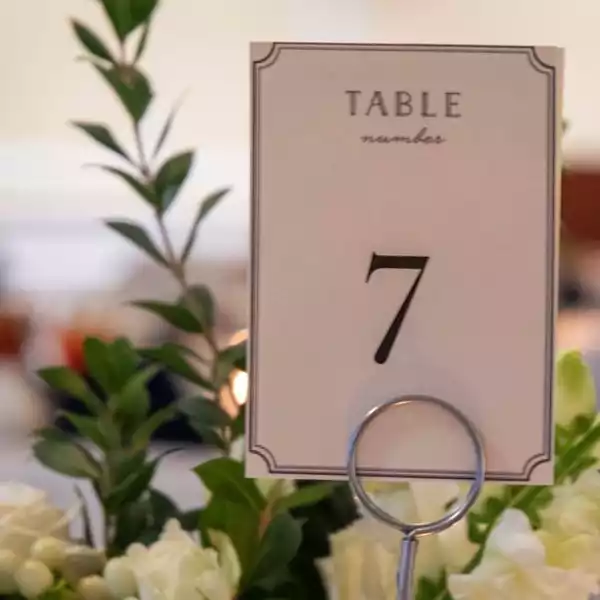 table marker number seven