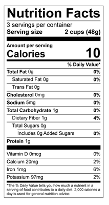 Sunflower Power Nutrition Facts