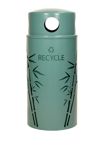 Nature Series Bamboo Recycling Receptacle - Malachite product