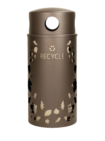 Nature Series Leaves Recycling Receptacle - Bronze product