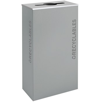 Black Tie Kaleidoscope 17-Gallon XL Recycling Receptacle - Hammered Grey product