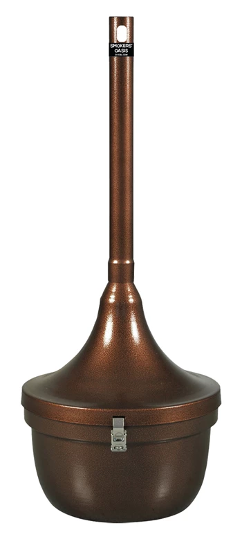 Smokers’ Oasis Cigarette Receptacle - Hammered Copper product