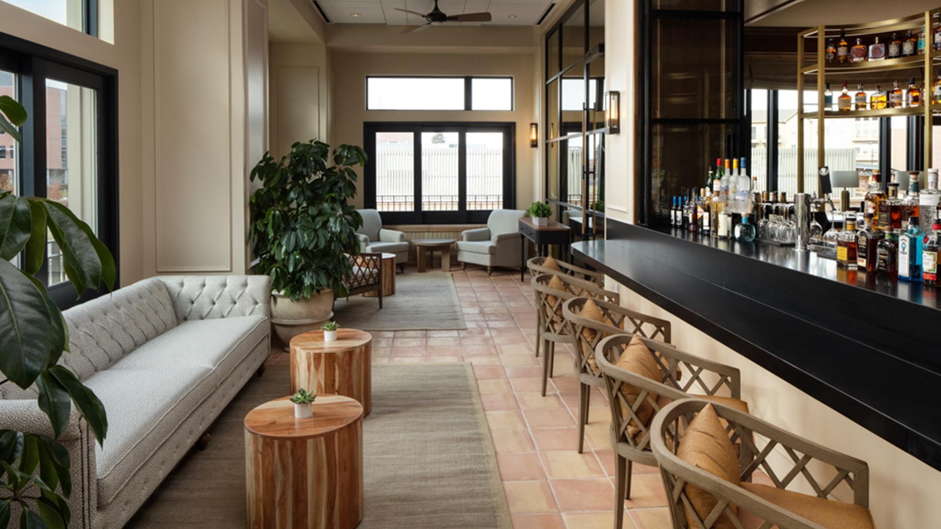 bar seating at the benson hotel