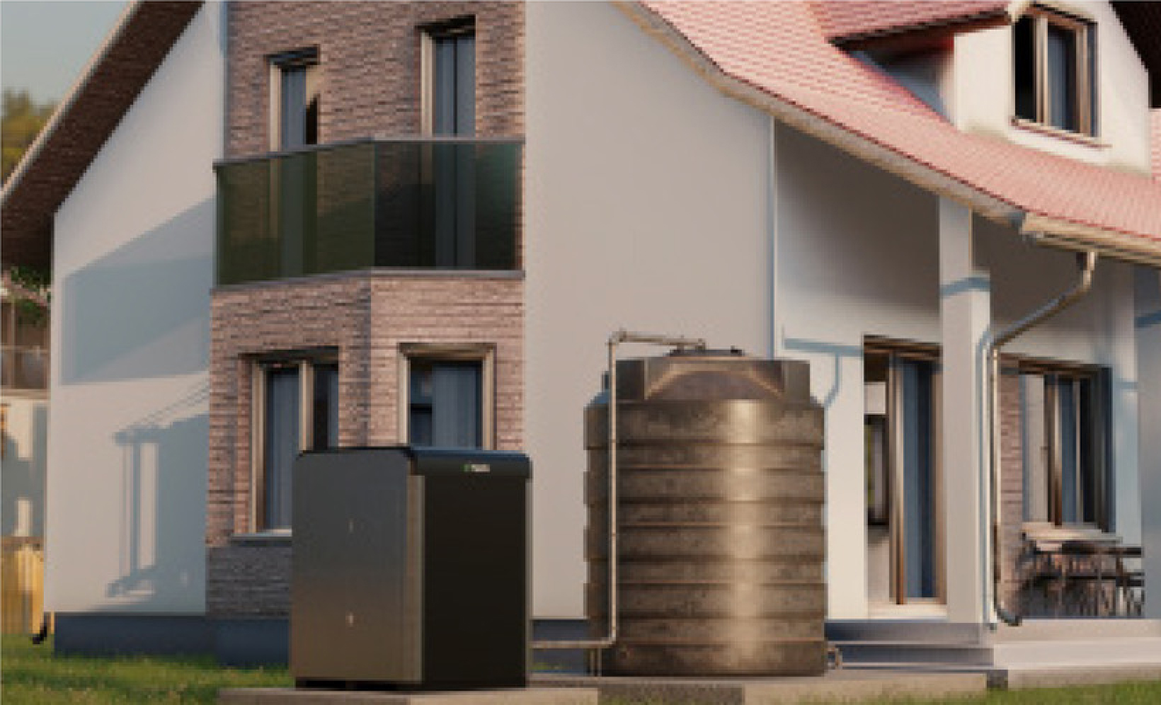 Rendering of a Residential Water Generator System