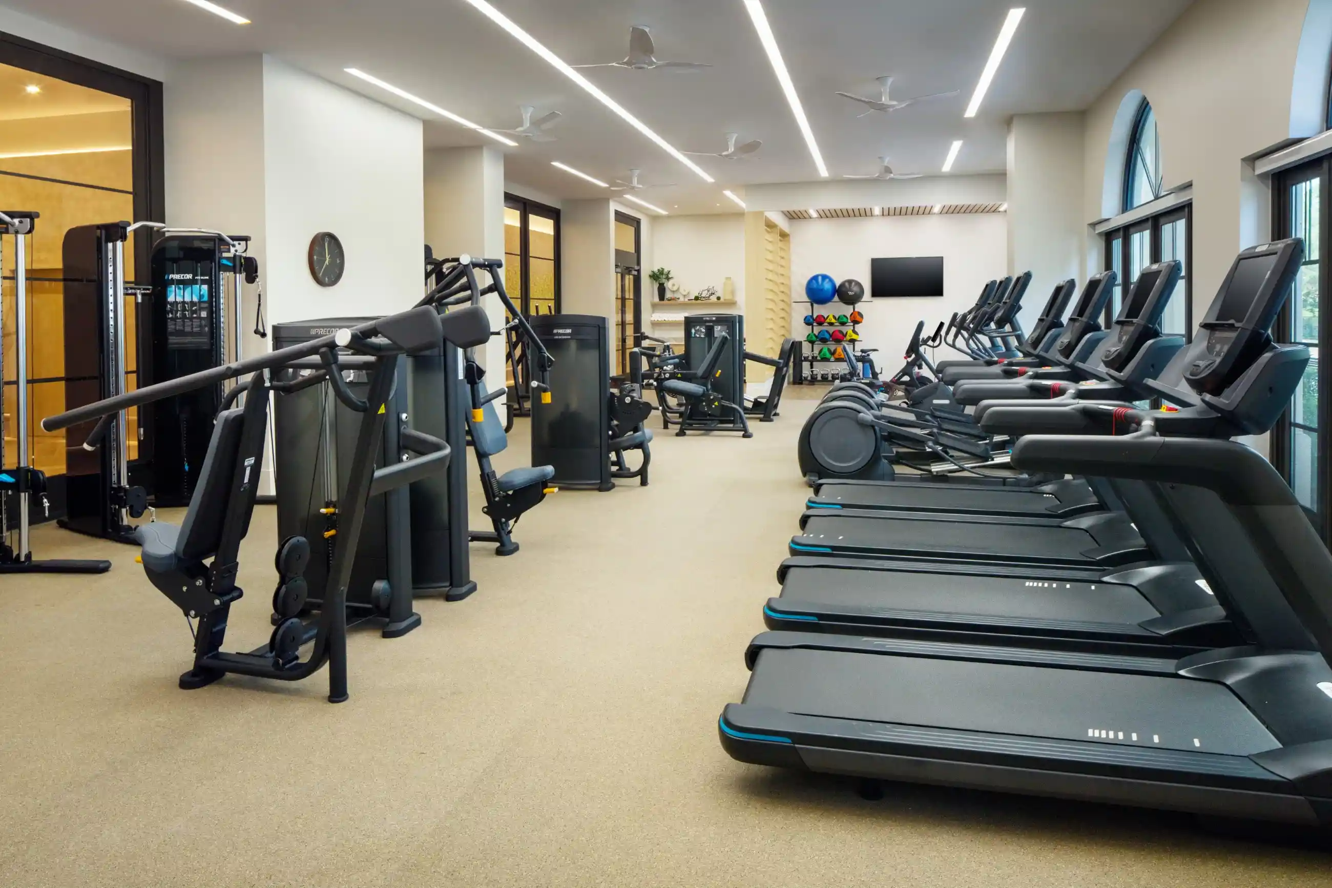 Treadmills at the fitness center