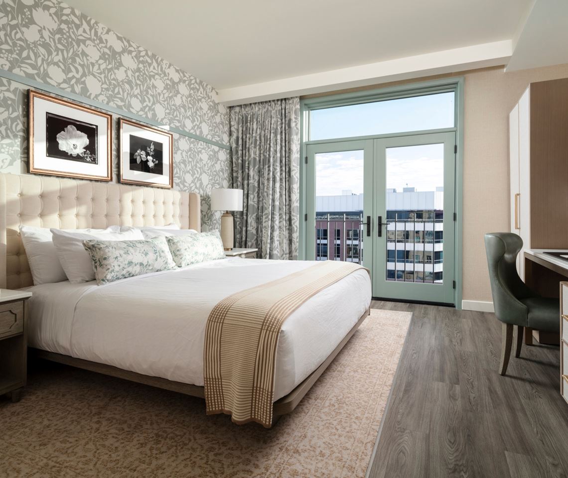 King guest room at The Benson Hotel