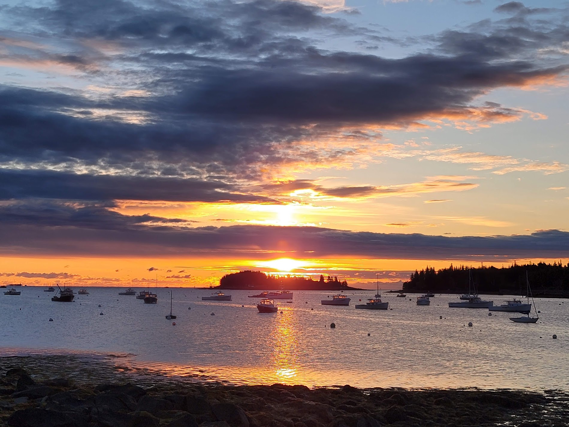 Sunrise Over Tenants Harbor at East Wind Inn 