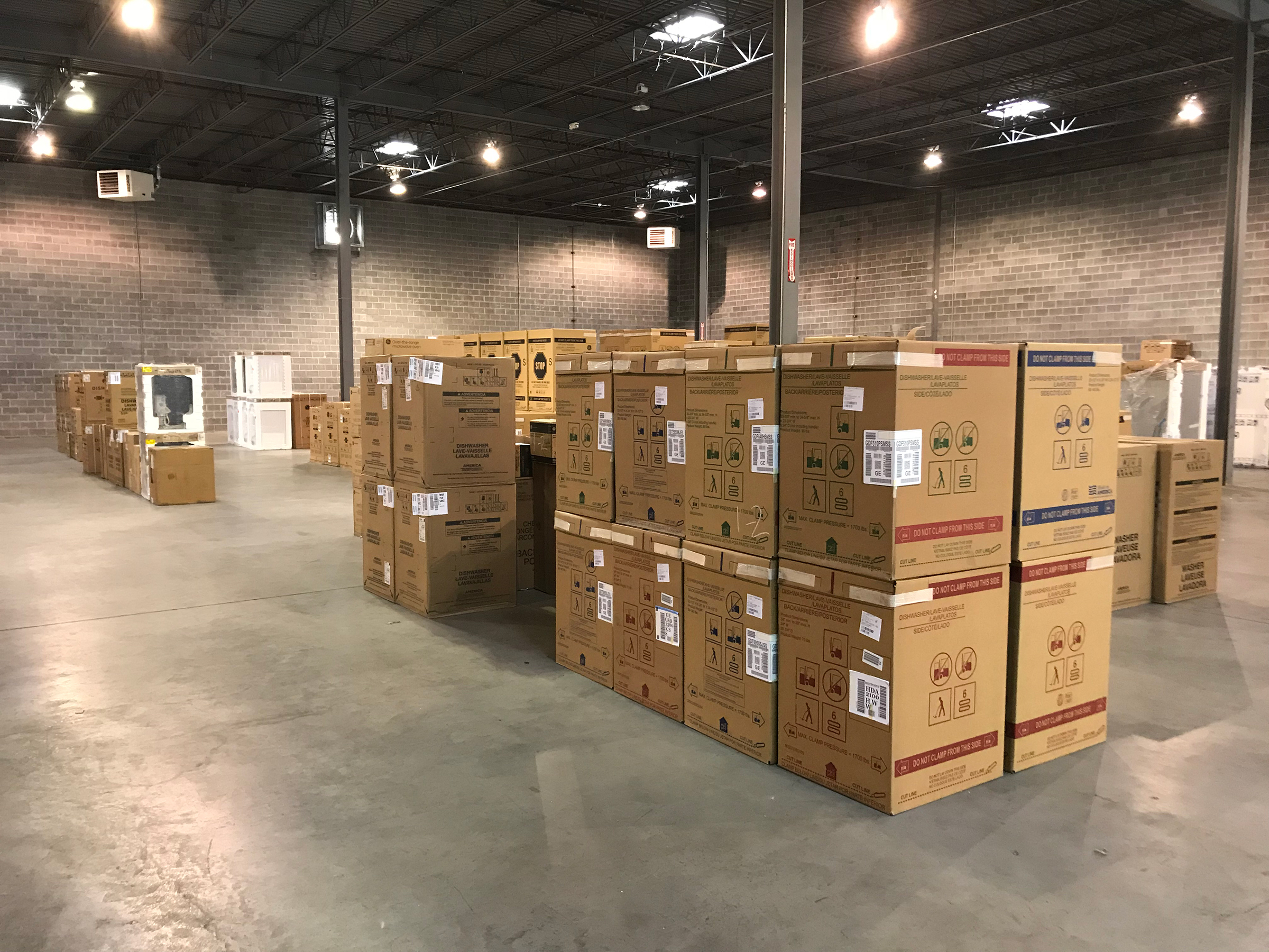 boxes in warehouse